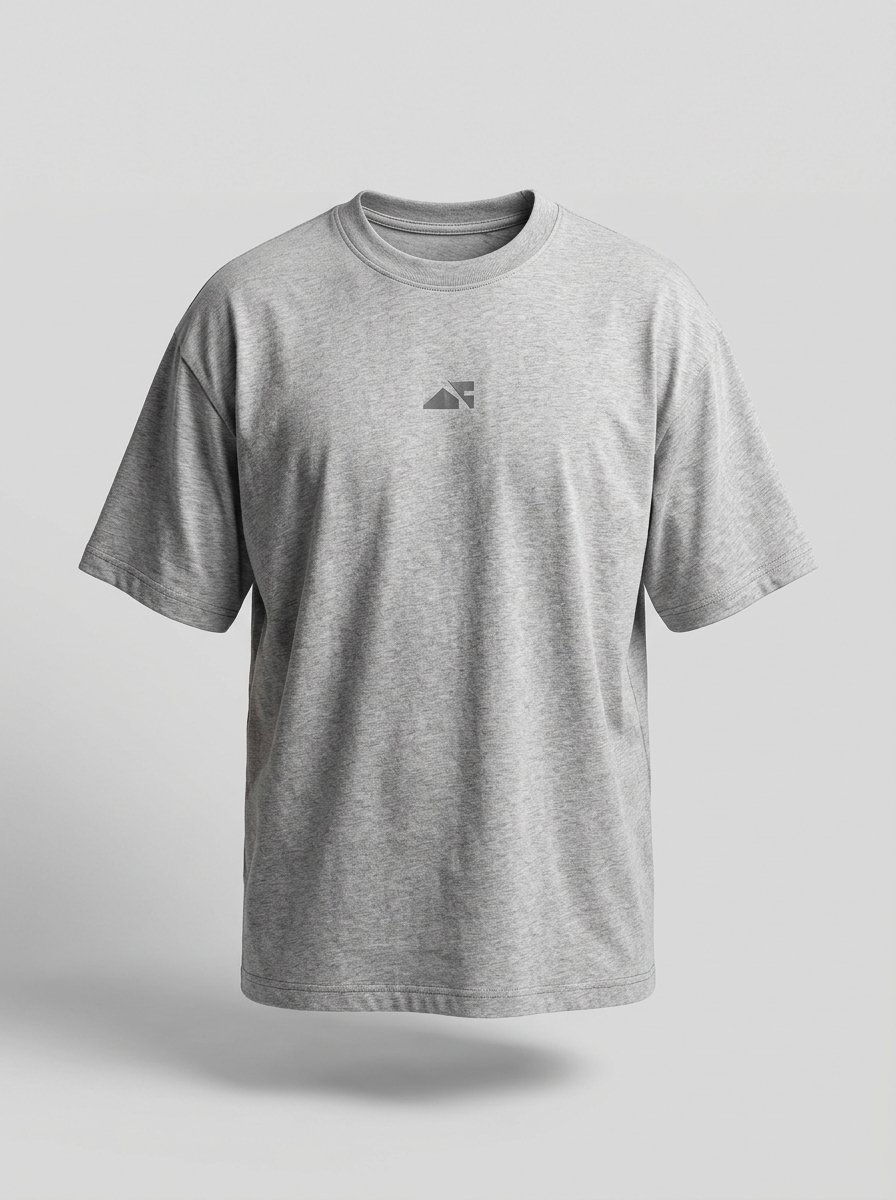 Remera Oversize gris melange