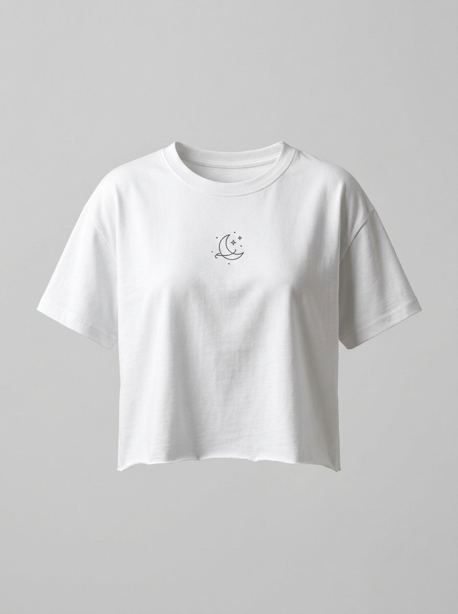 Remera Boxy Moon blanca