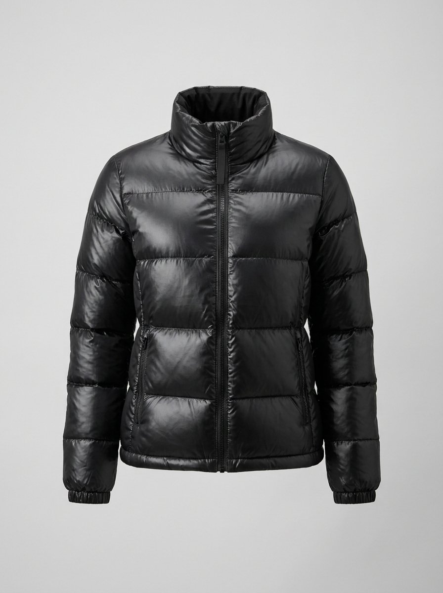 Campera Puffer Glossy negra
