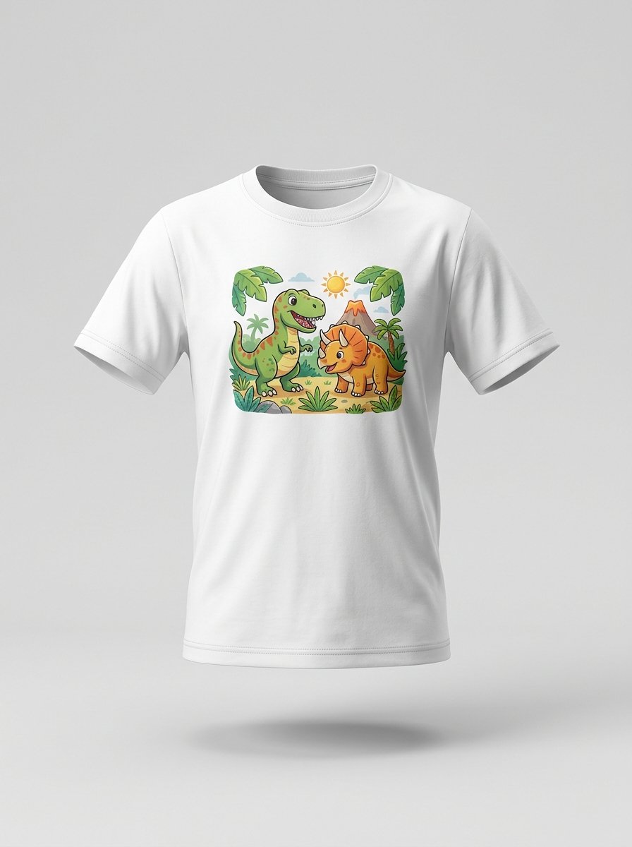 Remera Dino Print blanca